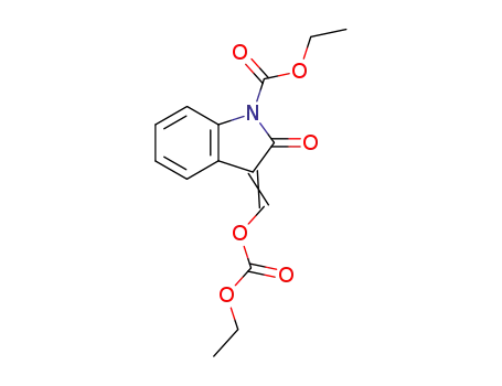 3-[1-Ethoxycarbonyloxy-meth-(Z)-ylidene]-2-oxo-2,3-dihydro-indole-1-carboxylic acid ethyl ester