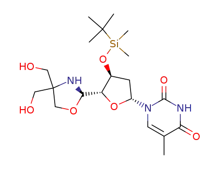 1-[(2R,4S,5S)-5-((R)-4,4-Bis-hydroxymethyl-oxazolidin-2-yl)-4-(tert-butyl-dimethyl-silanyloxy)-tetrahydro-furan-2-yl]-5-methyl-1H-pyrimidine-2,4-dione