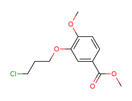 Molecular Structure of 380844-22-4 (Benzoic acid, 3-(3-chloropropoxy)-4-methoxy-, methyl ester)