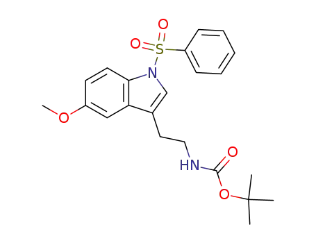 1-(benzenesulfonyl)-3-[2-[(tert-butyloxycarbonyl)amino]ethyl]-5-methoxy-1H-indole