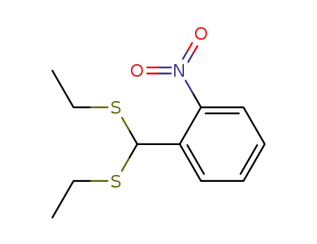 Molecular Structure of 496045-96-6 (Benzene, 1-[bis(ethylthio)methyl]-2-nitro-)