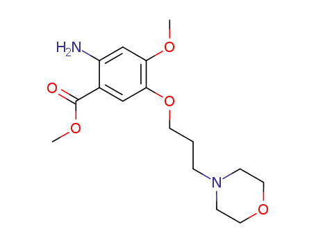 Molecular Structure of 214472-41-0 (Benzoic acid, 2-aMino-4-Methoxy-5-[3-(4-Morpholinyl)propoxy]-, Methyl ester)