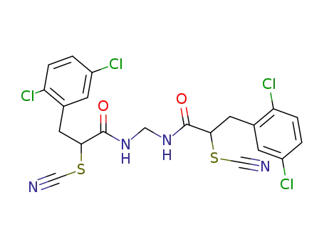 3-(2,5-dichloro-phenyl)-N-{[3-(2,5-dichloro-phenyl)-2-thiocyanato-propionylamino]-methyl}-2-thiocyanato-propionamide