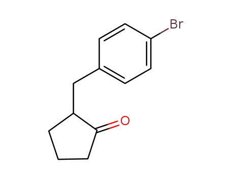 Molecular Structure of 500764-03-4 (Cyclopentanone, 2-[(4-bromophenyl)methyl]-)