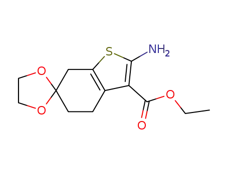 2-amino-6-(2'-spiro[1',3']dioxolane)-6,7-dihydro-4H-benzo[b]thiophen-3-carboxylic acid ethyl ester