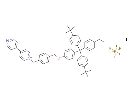 1-{4-[4-tris{4-t-butylphenyl}methylphenoxymethyl]benzyl}-4-(4'-pyridinyl)-pyridinium hexafluorophosphate