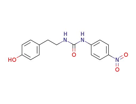 Molecular Structure of 259263-96-2 (Urea, N-[2-(4-hydroxyphenyl)ethyl]-N'-(4-nitrophenyl)-)