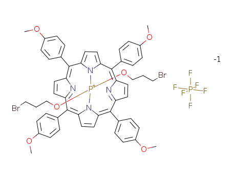 bis(3-bromopropyloxy)[tetra-meso-(4-methoxyphenyl)porphyrinato]phosphorus(V) hexafluorophosphate