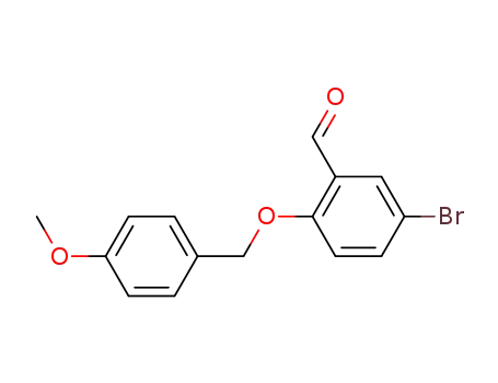 Molecular Structure of 325457-67-8 (Benzaldehyde, 5-bromo-2-[(4-methoxyphenyl)methoxy]-)