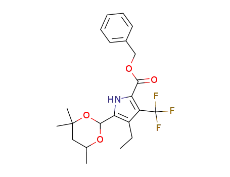 2-benzyloxycarbonyl-3-trifluoromethyl-4-ethyl-5-(4',4',6'-trimethyl-1',3'-dioxane-2'-yl)pyrrole