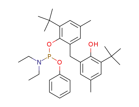 diethylamido-O-(2-[2-hydroxy-3-tert-butyl-5-methylbenzyl]-4-methyl-6-tert-butyl-phenyl)-O-phenylphosphite