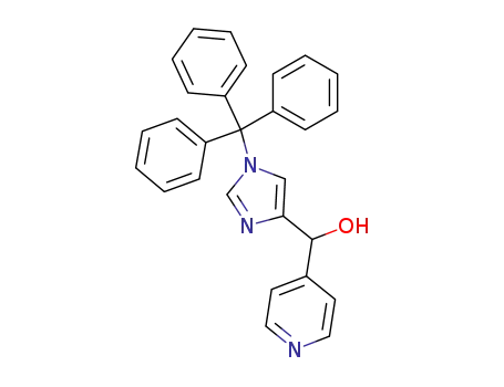 Molecular Structure of 224168-75-6 (PYRIDIN-4-YL(1-TRITYL-1H-IMIDAZOL-4-YL)METHANOL)