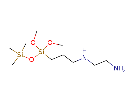 Molecular Structure of 199327-09-8 (1,2-Ethanediamine,
N-[3-(1,1-dimethoxy-3,3,3-trimethyldisiloxanyl)propyl]-)