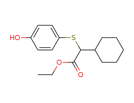 Molecular Structure of 287393-00-4 (Cyclohexaneacetic acid, a-[(4-hydroxyphenyl)thio]-, ethyl ester)