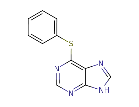 Molecular Structure of 5450-35-1 (6-(Phenylthio)purine)