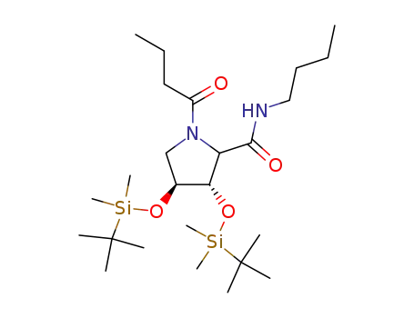(3S,4S)-3,4-Bis-(tert-butyl-dimethyl-silanyloxy)-1-butyryl-pyrrolidine-2-carboxylic acid butylamide