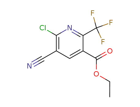 Molecular Structure of 175277-73-3 (ETHYL 2-CHLORO-3-CYANO-6-(TRIFLUOROMETHYL)-PYRIDINE-5-CARBOXYLATE)
