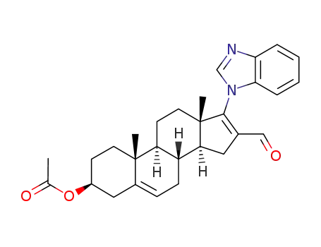 (3beta)-3-(Acetyloxy)-17-(1H-benzimidazol-1-yl)androsta-5,16-diene-16-carboxaldehyde