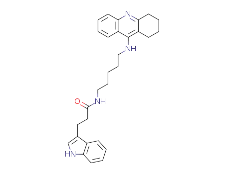 3-(1H-indol-3-yl)-N-[5-(1,2,3,4-tetrahydro-acridin-9-ylamino)-pentyl]-propionamide