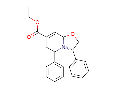 3,5-diphenyl-2,3,6,8a-tetrahydro-5H-oxazolo[3,2-a]pyridine-7-carboxylic acid ethyl ester