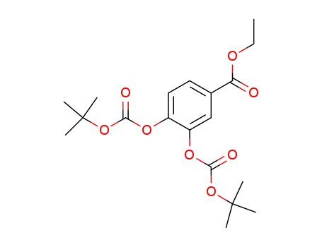 3,4-bis-tert-butoxycarbonyloxy-benzoic acid ethyl ester