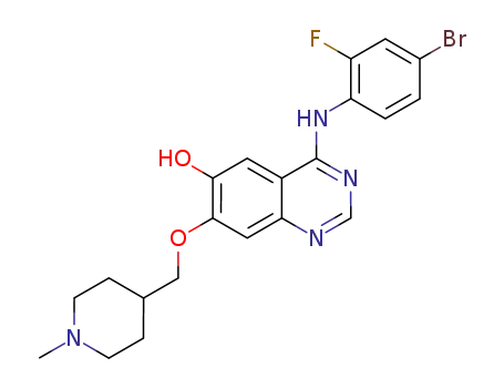 4-((4-bromo-2-fluorophenyl)amino)-7-((1-methylpiperidin-4-yl)methoxy)quinazolin-6-ol
