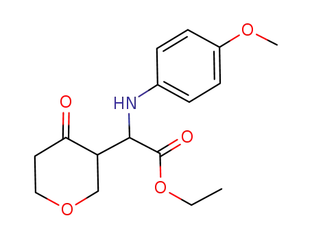 ethyl 2-(p-methoxyphenylamino)-2-(4’-oxotetrahydropyran-3’-yl)acetate