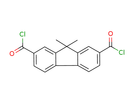 Molecular Structure of 765314-37-2 (9H-Fluorene-2,7-dicarbonyl dichloride, 9,9-dimethyl-)