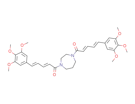1,4-bis[5-(3,4,5-trimethoxyphenyl)penta-(2E,4E)-dienoyl]hexahydro-1,4-diazepine