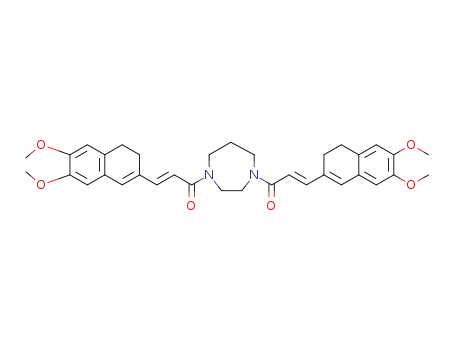 1,4-bis[3-(3,4-dihydro-6,7-dimethoxy-2-naphthyl)prop-(2E)-enoyl]hexahydro-1,4-diazepine