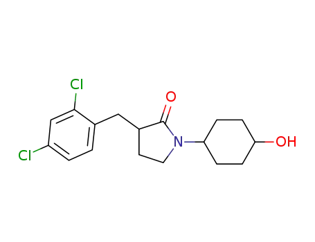 3-(2,4-dichloro-benzyl)-1-(trans-4-hydroxy-cyclohexyl)-pyrrolidin-2-one