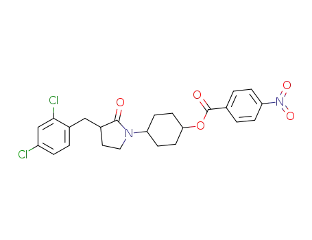 cis-4-nitro-benzoic acid 4-[3-(2,4-dichloro-benzyl)-2-oxo-pyrrolidin-1-yl]-cyclohexyl ester