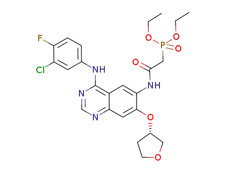 Phosphonic acid, P-[2-[[4-[(3-chloro-4-fluorophenyl)amino]-7-[[(3S)-tetrahydro-3-furanyl]oxy]-6-quinazolinyl]amino]-2-oxoethyl]-, diethyl ester