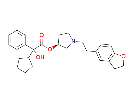 (3S)-1-[[2-(2,3-dihydro-1-benzofuran-5-yl)ethyl]pyrolidin-3-yl]cyclopentyl(hydroxy)phenyl acetate