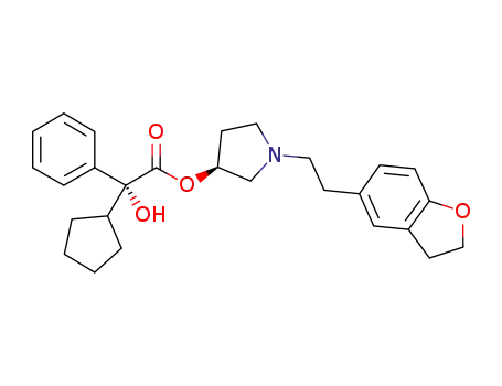 (3S)-1-[[2-(2,3-dihydro-1-benzofuran-5-yl)ethyl]pyrolidin-3-yl](2R)-cyclopentyl(hydroxy)phenyl acetate