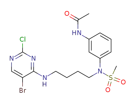 N-(3-{[4-(5-bromo-2-chloro-pyrimidin-4-ylamino)-butyl]-methanesulfonyl-amino}-phenyl)-acetamide