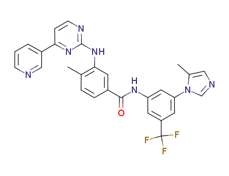 4-methyl-3-[[4-(3-pyridinyl)-2-pyrimidinyl]amino]-N-[5-(5-methyl-1H-imidazol-1-yl)-3-(trifluoromethyl)phenyl]benzamide