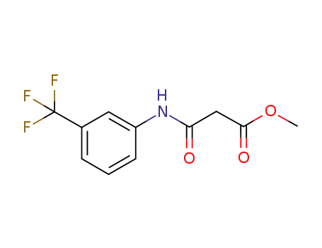 Molecular Structure of 106109-76-6 (Propanoic acid, 3-oxo-3-[[3-(trifluoromethyl)phenyl]amino]-, methyl ester)