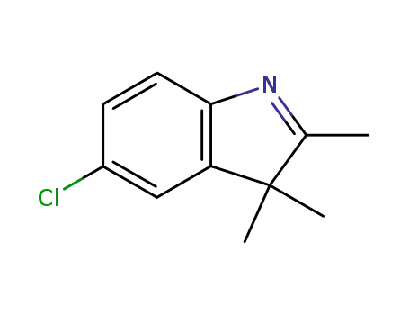Molecular Structure of 25981-83-3 (5-Chloro-2,3,3-trimethyl-3H-indole)