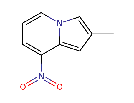 Molecular Structure of 60891-78-3 (Indolizine, 2-methyl-8-nitro-)