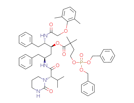 (1S,3S)-1-((1S)-1-{[(2,6-dimethylphenoxy)acetyl]amino}-2-phenylethyl)-3-{[(2S)-3-methyl-2-(2-oxotetrahydropyrimidin-1(2H)-yl)butanoyl]amino}-4-phenylbutyl 4-{[bis(benzyloxy)phosphoryl]oxy}-2,2-dimethylbutanoate