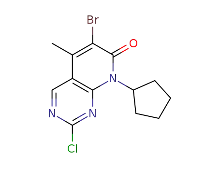 2-chloro-5-methyl-6-bromo-8-cyclopentylpyridine[2,3-d]pyrimidin-8-hydro-7-one