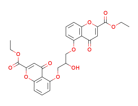 4H-1-Benzopyran-2-carboxylicacid, 5,5'-[(2-hydroxy-1,3-propanediyl)bis(oxy)]bis[4-oxo-, 2,2'-diethyl ester