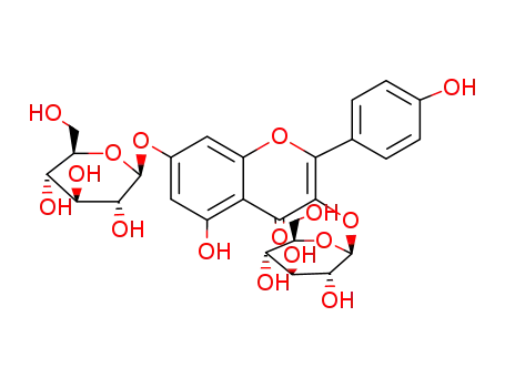 Molecular Structure of 25615-14-9 (Astragalin 7-O-β-D-glucopyranoside)