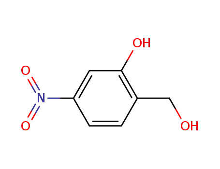 Molecular Structure of 57356-40-8 (BENZENEMETHANOL, 2-HYDROXY-4-NITRO-)