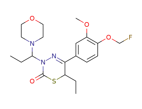 3-morpholinopropyl-5-(3-methoxy-4-fluoromethoxyphenyl)-6-ethyl-3,6-dihydro-1,3,4-thiadiazin-2-one