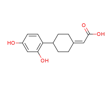 {4-[2,4-Dihydroxyphenyl]cyclohexylidene}acetic acid