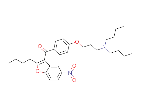 (2-butyl-5-nitrobenzofuran-3-yl)(4-(3-(dibutylamino)propoxy)phenyl)methanone cas no. 141645-23-0 98%