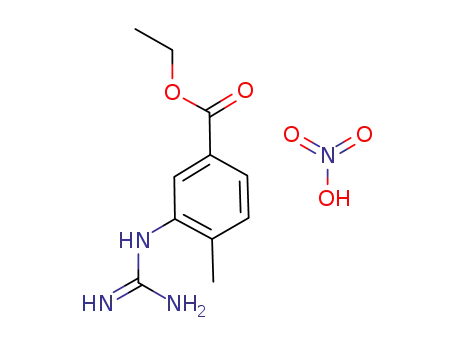 Molecular Structure of 641569-96-2 (3-[(Aminoiminomethyl)amino]-4-methylbenzoic acid ethyl ester mononitrate)