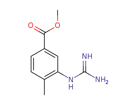 Molecular Structure of 1025716-98-6 (Methyl 3-guanidino-4-Methylbenzoate)